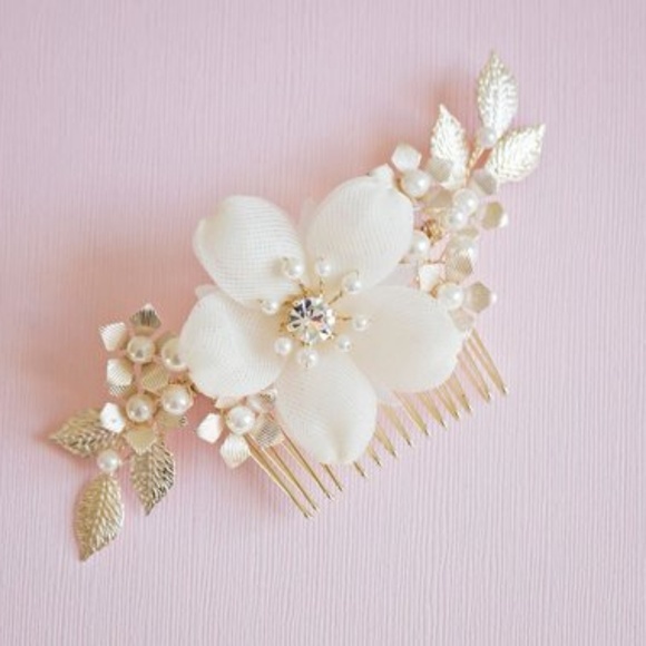Floral Bridal Hair Comb  Flower Headpiece